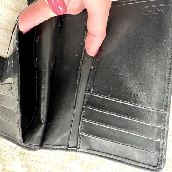 Coach Compact Wallet with Silver Buckle - Picture 4 of 6